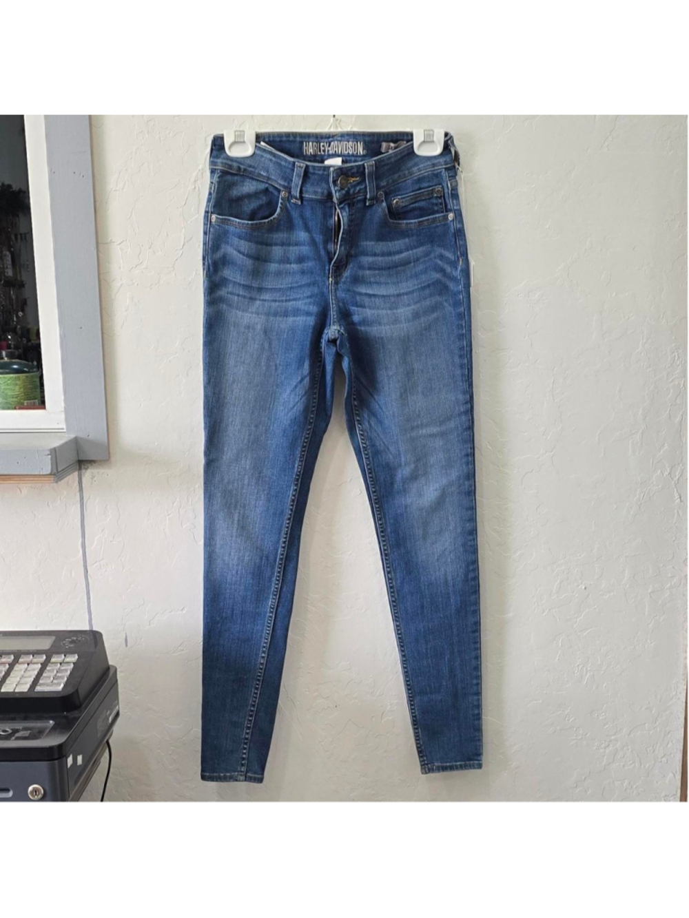 Harley Davidson blue skinny jeans